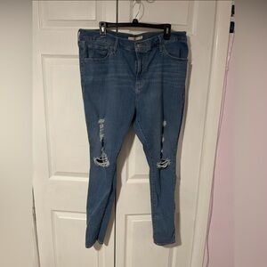 Levi’s Blue Distressed Skinny Jeans